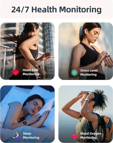 Miniatura 5 de Parsonver Reloj inteligente de natación (respuesta/hacer llamadas), reloj impermeable de 5 ATM para mujer, pantalla HD con más de 100 modos Oro rosa