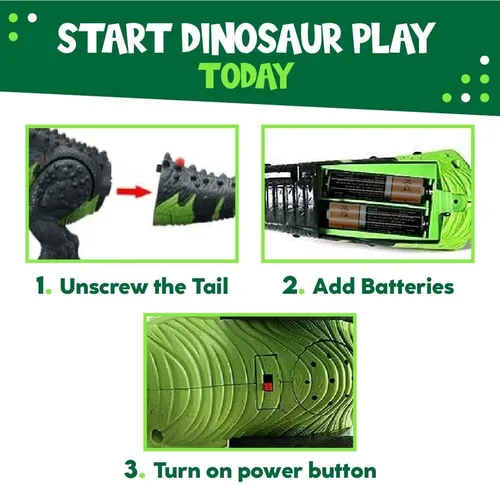 Miniatura 3 de Toysery Tyrannosaurus T-Rex - Juguete de dinosaurio caminante para niños. Luces LED y sonidos realistas, para niños de 3 a 12 años de edad