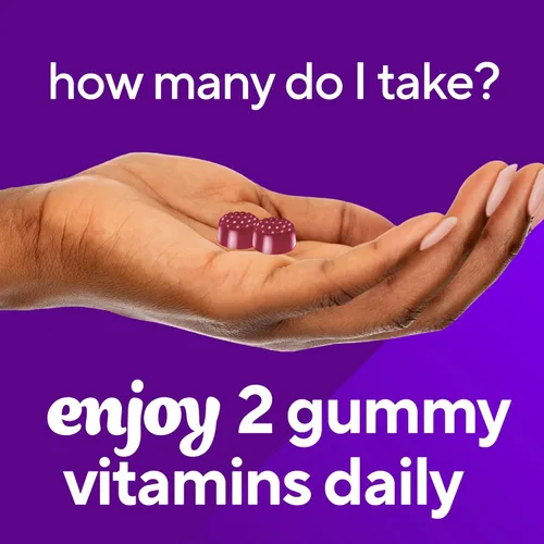 Miniatura 6 de vitafusion Vitaminas gomosas de biotina extra fuertes, sabor a bayas, 5,000 mcg de vitaminas de biotina, marca de vitaminas gomosas número 1