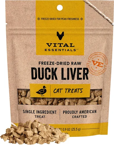 Miniatura 13 de Vital Essentials Menudencias de Pollo Golosinas para Gatos, 1 onza Crudo Liofilizado Proteína Única Sin Granos, Sin Gluten, Sin Relleno