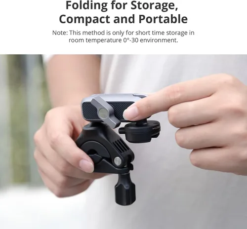 Miniatura 6 de PGYTECH CapLock - Soporte para manillar de motocicleta de liberación rápida, rotación de doble bola de 360°, adaptador de 1/4"-20, para DJI OSMO