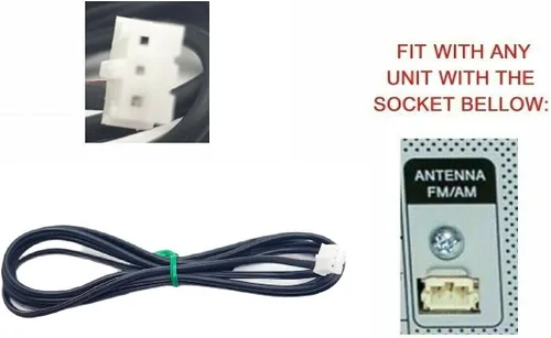Miniatura 4 de Antena aérea negra FM 3.9 ft Meter 3 PIN Wire para Sony Home Audio SYTEM
