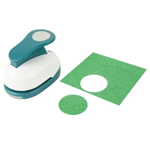 Miniatura 7 de QIQQIKIN Perforadora de papel circular, 1 pulgada, perforadora de agujeros, rosa, herramienta de manualidades para álbumes de recortes, fabricación