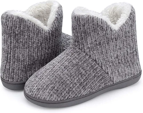 Miniatura 6 de pantuflas abrigadas de felpa, para interiores y exteriores, ideales para el invierno, para mujer, cómodas, botines