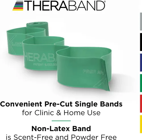 Miniatura 2 de THERABAND CLX Resistance Band with Loops, 5-Foot Band Nivel 4 / Extra pesado - Azul