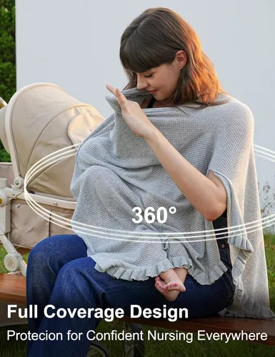 Miniatura 6 de Funda de lactancia transpirable para lactancia materna, funda de privacidad para lactancia materna, multiusos como funda de cochecito, bufanda
