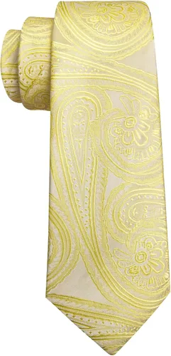 Miniatura 22 de Barry.Wang - Juego de corbata de seda para hombre, diseño de cachemira, pañuelo y gemelos de bolsillo
