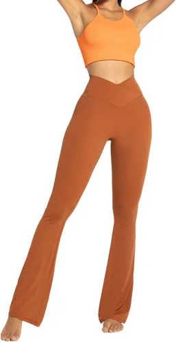 Miniatura 8 de Sunzel Womens Flare Leggings with Tummy Control Crossover Waist and Wide Leg