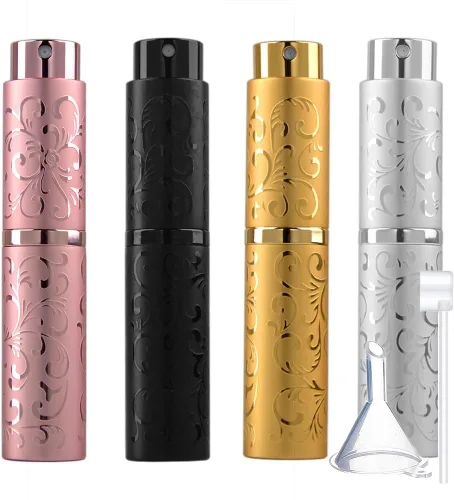 Miniatura 7 de Botella de perfume de viaje de 0.3 fl oz, atomizador de perfume recargable, botella de perfume recargable, miniperfume de viaje, recargable, 3 unids