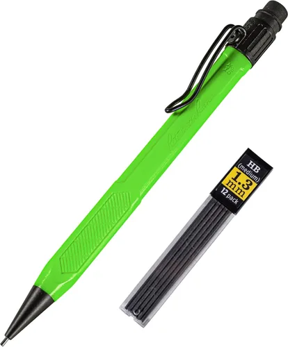 Miniatura 8 de Rite in the Rain - Lápiz mecánico resistente a la intemperie, barril negro, mina oscura de 1.3 mm, 12 recargas de mina (N°. BK15)