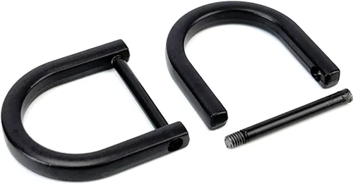 Miniatura 54 de 4 anillos en D resistentes con grillete de 1-1/2 pulgadas, oro antiguo, en forma de U, repuesto para bolso, llavero, collar de perro