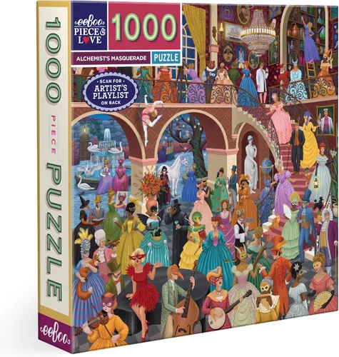 Miniatura 15 de eeBoo: Piece and Love Alchemist Cabinet - Rompecabezas cuadrado de 1000 piezas, rompecabezas para adultos y familias, incluye piezas brillantes
