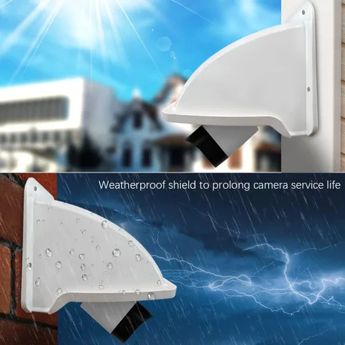 Miniatura 9 de OOSSXX Cámara de seguridad universal Sun Rain Cover Shield Cover Shield para cámara de vigilancia Techo protector para domo/Bullet cámara exterior