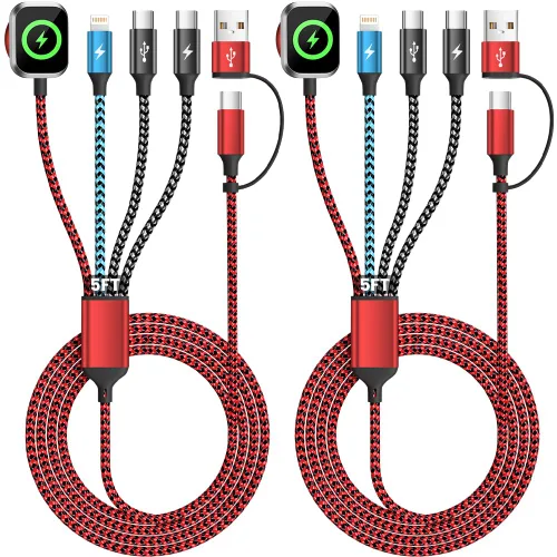Miniatura 32 de Cruise Essentials - Cable de carga múltiple 3 en 2 para iPhone Watch Charger/iPhone 17/IP, iWatch Charger, Travel Camping Essentials compatible