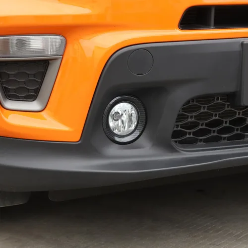 Miniatura 7 de RT-TCZ Para Renegade Luz antiniebla Delantera Cubierta Trim Anillo para Jeep Renegade 2019 up Fibra de Carbono Accesorios Exterior 2 unids