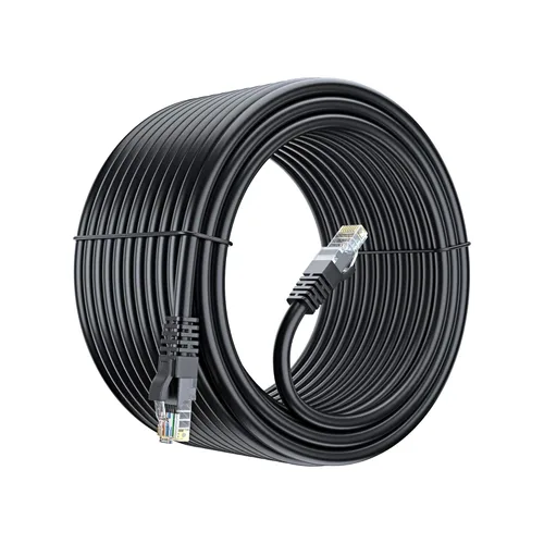 Maximm Cable Ethernet Cat6, 100 pies, cobre 100% puro, UTP (negro) 100 pies