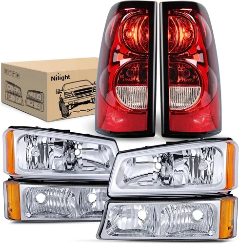 Miniatura 19 de Nilight Conjunto de luz trasera para Chevy Silverado 1500 1500HD 2500 2500 2500HD 3500 2007 Chevrolet Classic OE estilo pasajero lámpara trasera