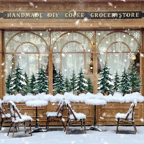 Miniatura 10 de Adhesivos navideños y calcomanías de Navidad para decoración de ventanas