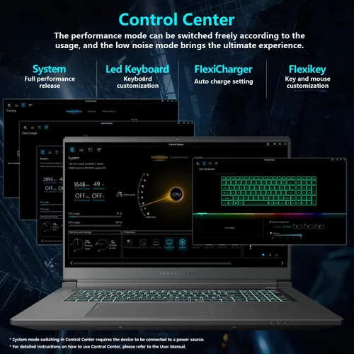 Miniatura 9 de Thunderobot Laptop para juegos Storm 17 5060, pantalla QHD 165Hz 2K de 17.3 pulgadas, Core i7-13620H, GeForce RTX 5060, 32 GB DDR5 RAM, SSD de 2 TB