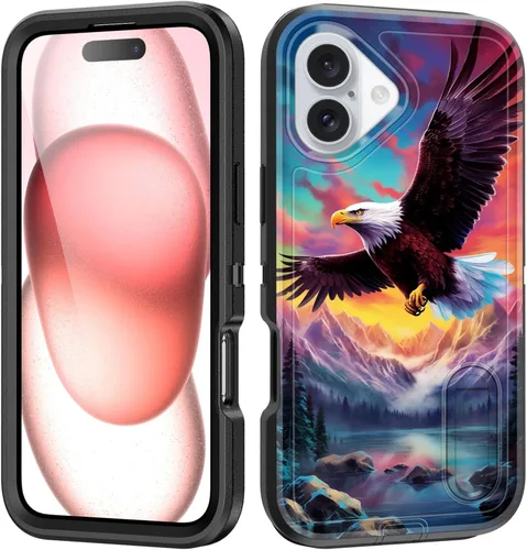 Miniatura 23 de Funda para iPhone Air con soporte integrado, a prueba de golpes, polvo y caídas, 3 capas, grado militar, funda protectora para iPhone Air de 6.5