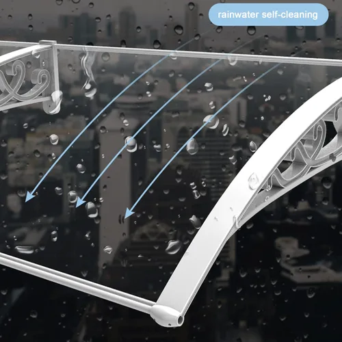 Miniatura 2 de Toldo para ventana, protección contra rayos UV, lluvia, nieve, toldo para puerta, toldo de jardín, toldo de patio al aire libre, cubierta