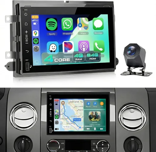 Miniatura 8 de Radio de coche Android de 4 núcleos 2G+64G estéreo para Ford F150/F250/F350 con DSP Carplay inalámbrico Android Auto, Sellrich 7 pulgadas IPS