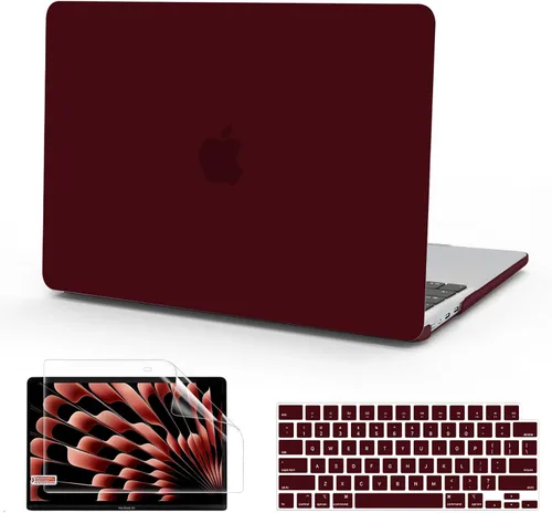 Miniatura 8 de B BELK Funda compatible con MacBook Air de 15 pulgadas 2026 2025 2024 2023 M5 M4 M3 M2 A3448 A3241 A3114 A2941 Pantalla de retina líquida, carcasa