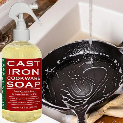 Miniatura 8 de Creation Farm - Acondicionador antiadherente de aceite de hierro fundido para condimentos, planchas, parrillas de barbacoa, parrillas planas, hornos