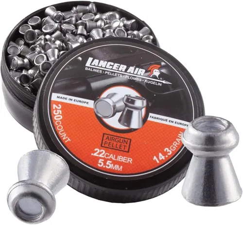 Lancer Tactical Pellets de caza de calibre 0,22 de los gránulos del metal de la pistola de aire 18.0 ft m