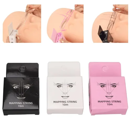 Miniatura 6 de Kit de cuerda de mapeo de cejas de alta calidad para microblading, 49.2 ft por caja aplicable para todos los diseñadores, logra cejas simétricas 3D