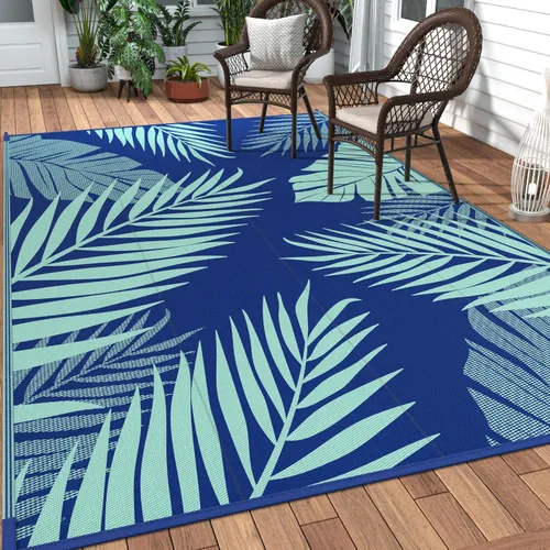 Miniatura 53 de GENIMO - Tapete reversible e impermeable para patios y exteriores, oferta, paja de plástico, para áreas grandes, campamentos, RV, pícnics, terrazas
