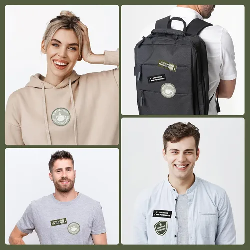 Miniatura 4 de 4 parches tácticos divertidos de moral con gancho y bucle, para la oficina, para coser en apliques bordados, emblema, estilo militar, manualidades