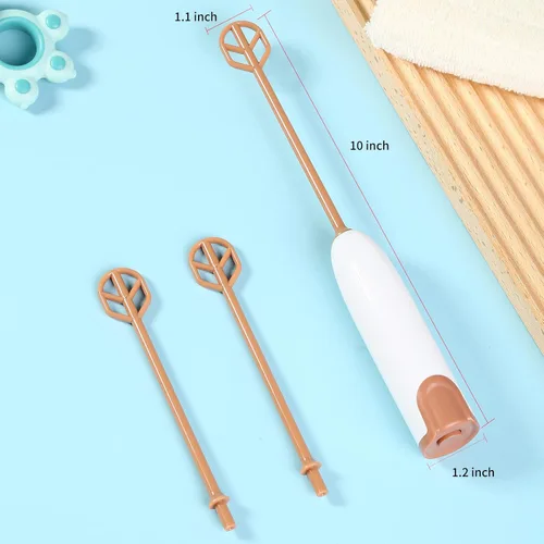 Miniatura 6 de Mezclador eléctrico de mano de fórmula para bebés, Mezclador de bebida portátil (blanco)