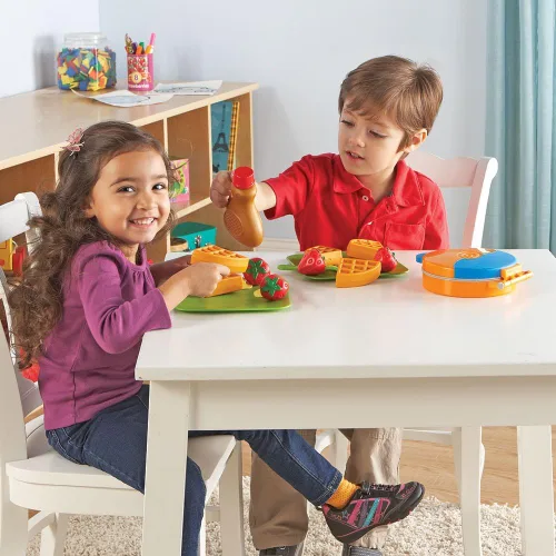 Miniatura 8 de Learning Resources New Sprouts Waffle Time - Juguetes de Cocina de Comida de Juego de Simulación para el Desayuno, Juego Educativo Montessori