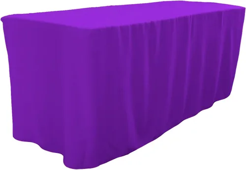 Miniatura 33 de LA Linen Mantel ajustable de popelina de poliéster, 96.2 in de largo x 30.0 in de ancho x 76.2