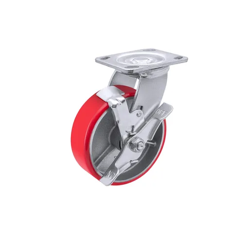 Miniatura 10 de Ruedas resistentes de 6 x 2 pulgadas, ruedas industriales de poliuretano con fuerte capacidad de carga de 1200 libras, ruedas rígidas, ampliamente
