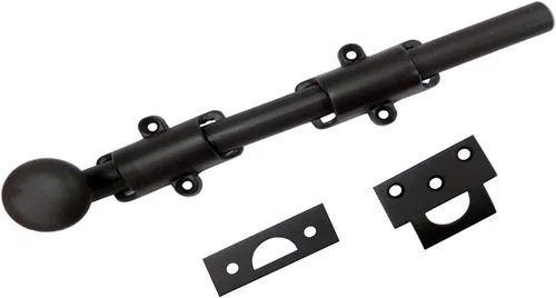 Miniatura 11 de QCAA Perno de puerta holandés de latón macizo, 36 ", latón pulido lacado, 1 paquete, hecho en Taiwán 35.8 in - Latón pulido lacado