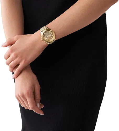 Miniatura 5 de Michael Kors Runway - Reloj de PVC dorado de tres manos para mujer modelo MK6999 Oro Reloj de cuarzo