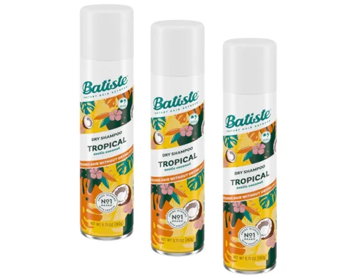 Batiste Champú seco Tropical Exotic Coconut Instant Hair Refresh Absorbs Oil Refreshing Hair Refresh Hair Without Water 5.71 oz (Paquete de 3)