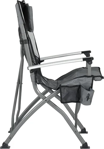 Miniatura 11 de TIMBER RIDGE Silla plegable de campamento para adultos, sillas plegables de aluminio con respaldo alto con organizador de tazas y reposacabezas