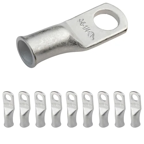 Miniatura 209 de SELTERM 5 piezas terminales de cable de cobre estañado 1/0 AWG perno de 1/2", extremos de cable de batería, terminales de anillo, conectores