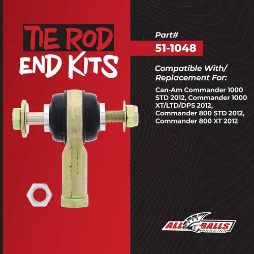 Miniatura 5 de All Balls Racing - Kit de extremo de barra de acoplamiento 51-1048 compatible con/repuesto para Can-Am Commander 1000 XT/LTD/DPS 12