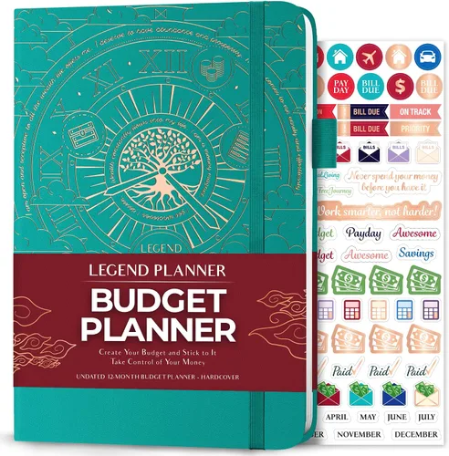 Miniatura 14 de Legend Budget Planner - Libro organizador financiero, cuaderno de cuentas de dinero y seguimiento de gastos para presupuestos mensuales del hogar
