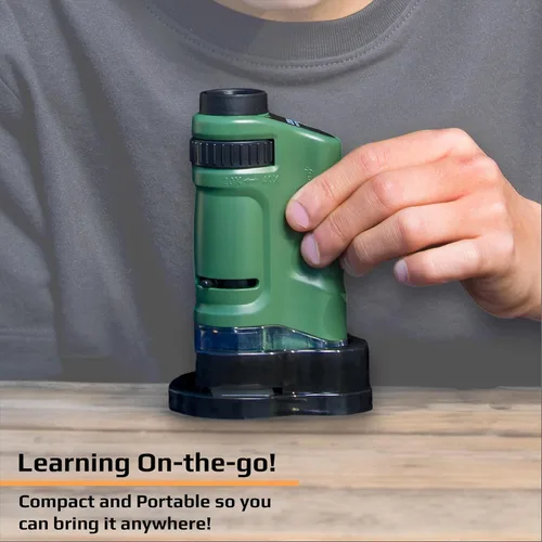 Miniatura 6 de Carson MicroBrite - Microscopio de bolsillo con luz LED 20x-40x para aprender, educar y explorar, juego de 6 (MM-24MU)