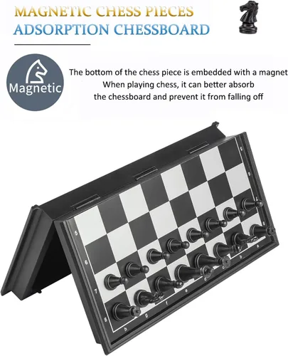 Miniatura 2 de Chess Sets Travel Board Games - 7.9 Inches Magnetic Small Pocket Chess Set for Teens & Adults, Folding Portable Chess Gifts Classic 2-Player