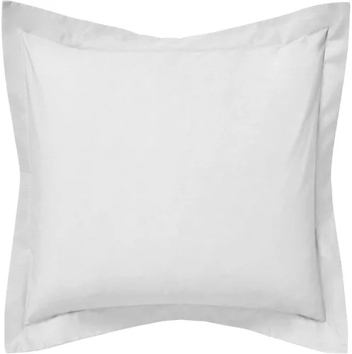 Funda de cojín decorativa para cama pequeña, color blanco, 12 x 12 pulgadas (11.8 x 11.8 in), de algodón, liso, borde de brida de 2 pulgadas, funda