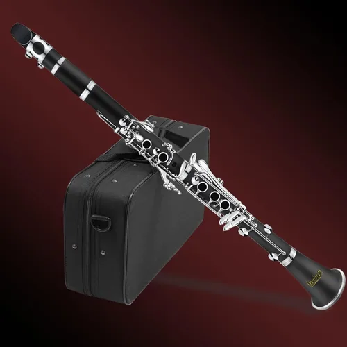 Miniatura 8 de Soulmate Clarinete para principiantes, estudiantes, adultos, juego de clarinete de 17 teclas con estuche rígido de 2 barriles, 10 cañas y kit