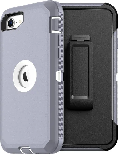 Miniatura 10 de MXX Funda diseñada para iPhone SE 2020/SE 2022, funda protectora resistente con protector de pantalla [3 capas] cubierta de protección de goma