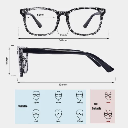 Miniatura 24 de MAXJULI - Lentes con bloqueo de luz azul, para lectura en computadora, juegos, televisión, teléfonos para mujeres y hombres (azul transparente)
