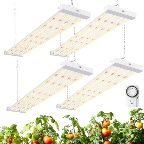 Barrina TX-L63 - Luces de cultivo de 3 pies para plantas de interior, 252 W (4 x 63 W), 4 paneles LED de cobertura más amplia, espectro completo,
